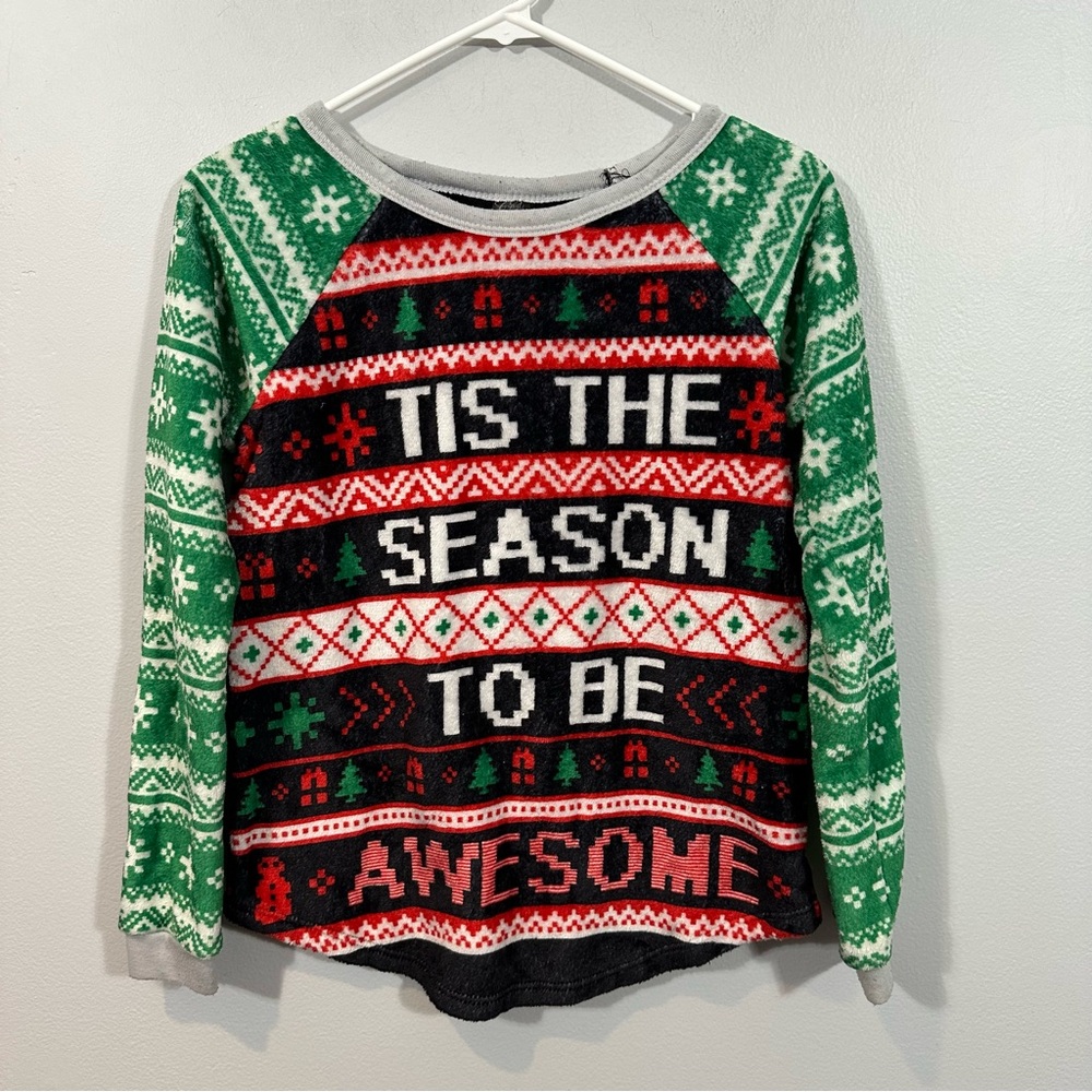 Cold Crush Green and Red Holiday Sweater
